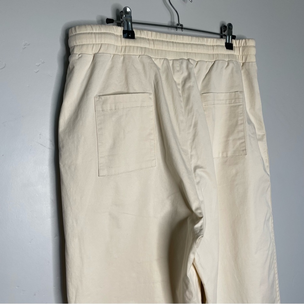 Varley Celita 27.5” Jogger Pants XL Soft Cotton Twill Ivory White Relaxed Fit - Picture 7 of 12